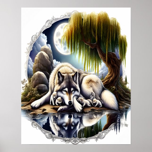 Poster Serenidade Ligada A Lobo Desmoronante 16x20 (Frente)