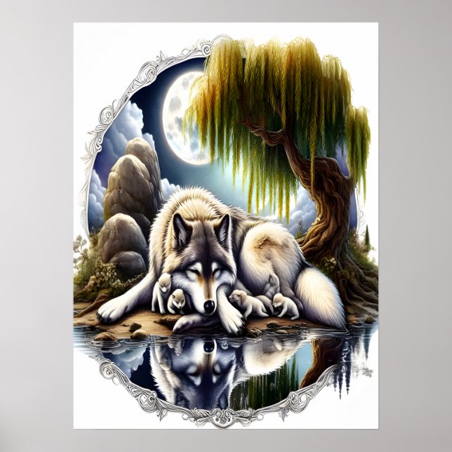 Poster Serenidade Ligada A Lobo Desmoronante 18x24 (Frente)