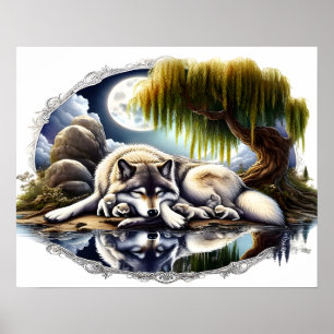 Poster Serenidade Ligada A Lobo Desmoronante 20x16