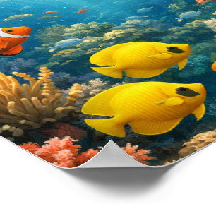 Poster Serenidade Sob as Ondas – Arte de Peixes do Oceano