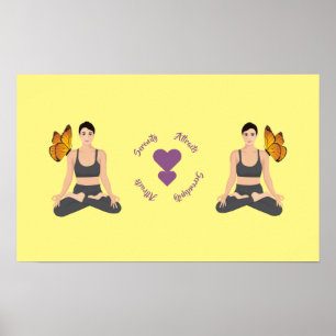 Poster Serenity Atrai Serendipity Yoga Butterfly Love