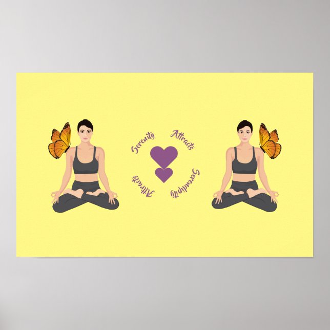 Poster Serenity Atrai Serendipity Yoga Butterfly Love (Frente)