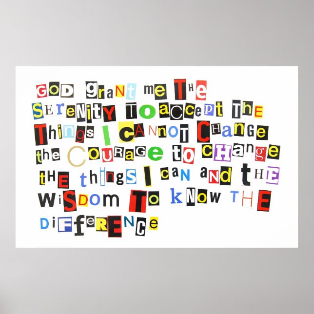 Pôster Serenity Prayer (Frente)