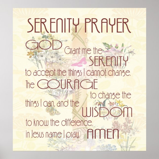 Pôster Serenity Prayer (Frente)