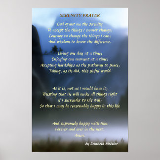 Poster Serenity Prayer