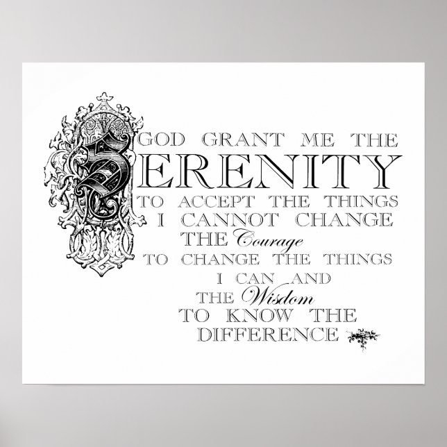 Pôster Serenity Prayer (Frente)