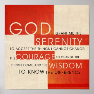 Poster Serenity Prayer