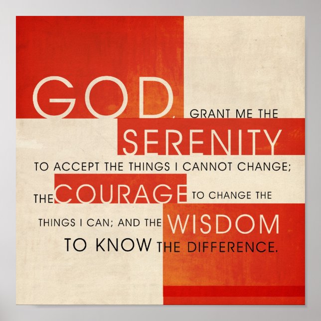 Poster Serenity Prayer (Frente)