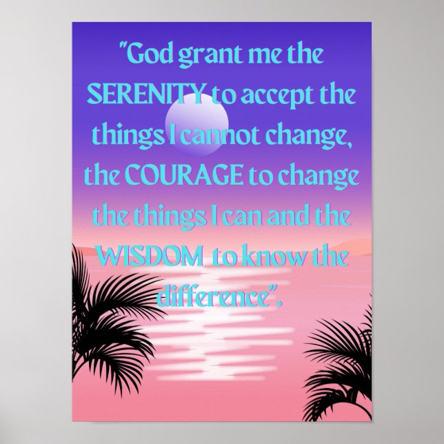 Poster Serenity Prayer (Frente)