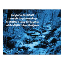 Serenity Prayer Blue Fluindo Inspiração