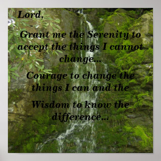 Pôster Serenity Prayer (cachoeira)