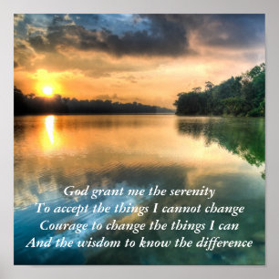 Poster Serenity Prayer Canvas Cênnica