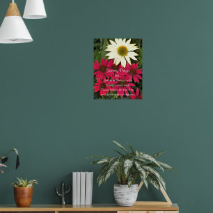 Poster Serenity Prayer Coneflowers Floral Fotografia