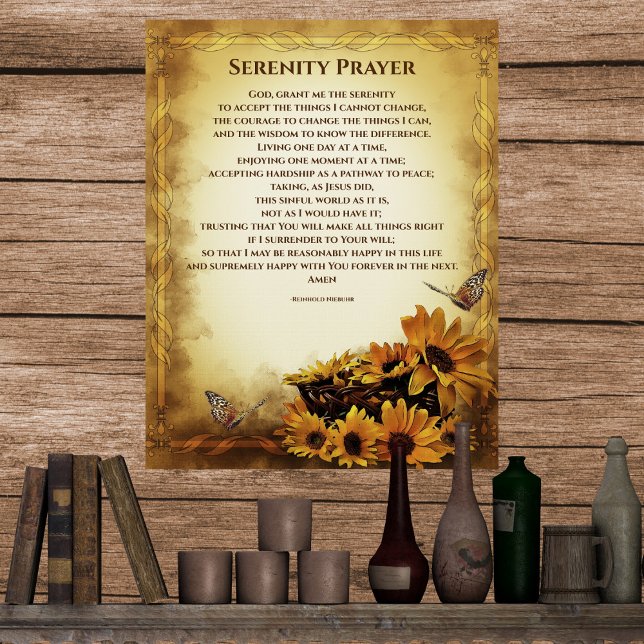Poster Serenity Prayer Full Version by Reinhold Niebuhr (Criador carregado)