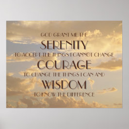 Poster Serenity Prayer Glowity Sky