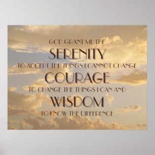Poster Serenity Prayer Glowity Sky