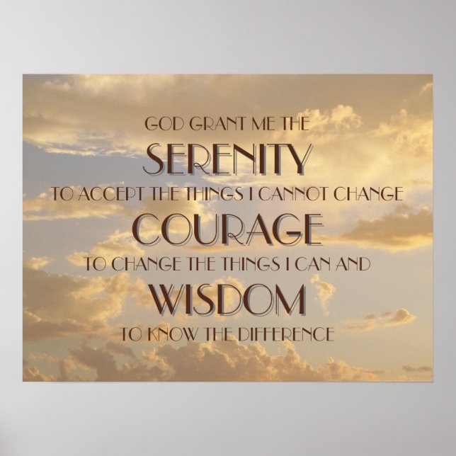 Poster Serenity Prayer Glowity Sky (Frente)