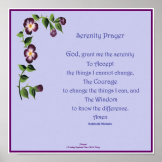 Pôster Serenity Prayer Short