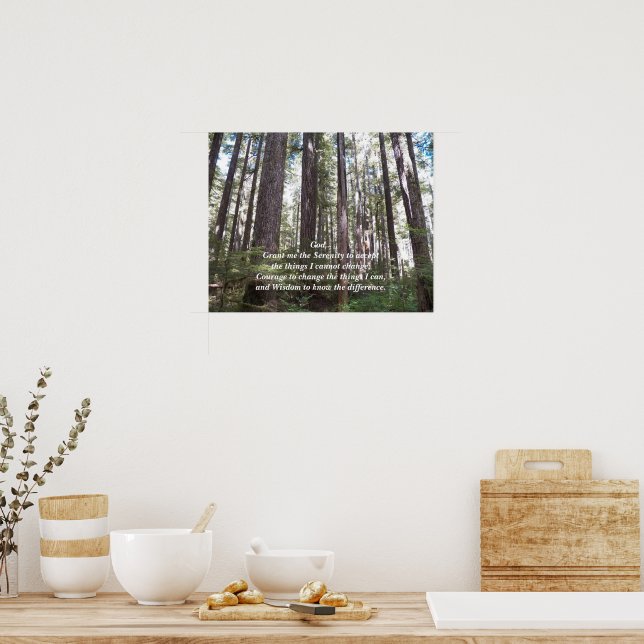 Poster Serenity Prayer Sunlix Forest Fotografia (Cozinha)