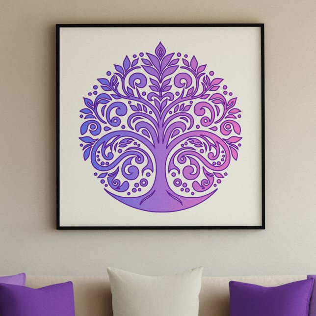 Poster Serenity Tree of Life Mandala - Sombras (Criador carregado)