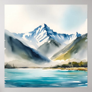 Poster Sereno Lago de Montanha