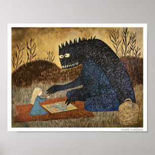 POSTER SERIADO CAPRICHO! MENINA E MONSTRO JOGAM JOGOS DE
