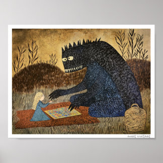 POSTER SERIADO CAPRICHO! MENINA E MONSTRO JOGAM JOGOS DE