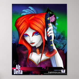 Poster Série AltDelta Art : Shiki com Espada