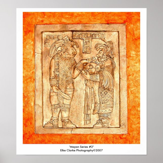 Poster Série de Fotografias Mayan Carvings #2 (Frente)