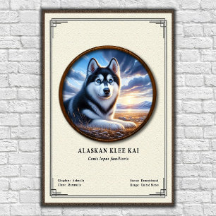 Poster Série de Zoologia Alaskan Klee Kai