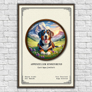 Poster Série de Zoologia Appenzeller Sennenhund