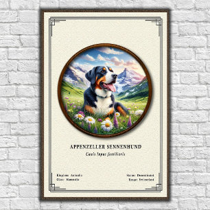 Poster Série de Zoologia Appenzeller Sennenhund