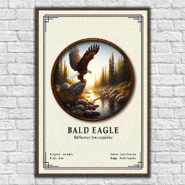 Poster Série de Zoologia da Águia Americana