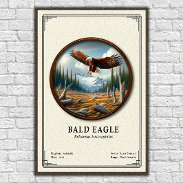 Poster Série de Zoologia da Águia Americana
