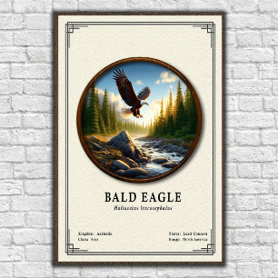 Poster Série de Zoologia da Águia Americana
