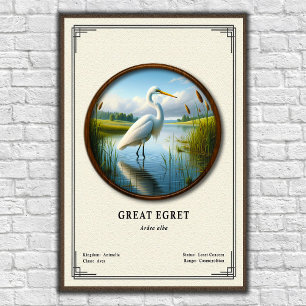 Poster Série de Zoologia da Grande Garça
