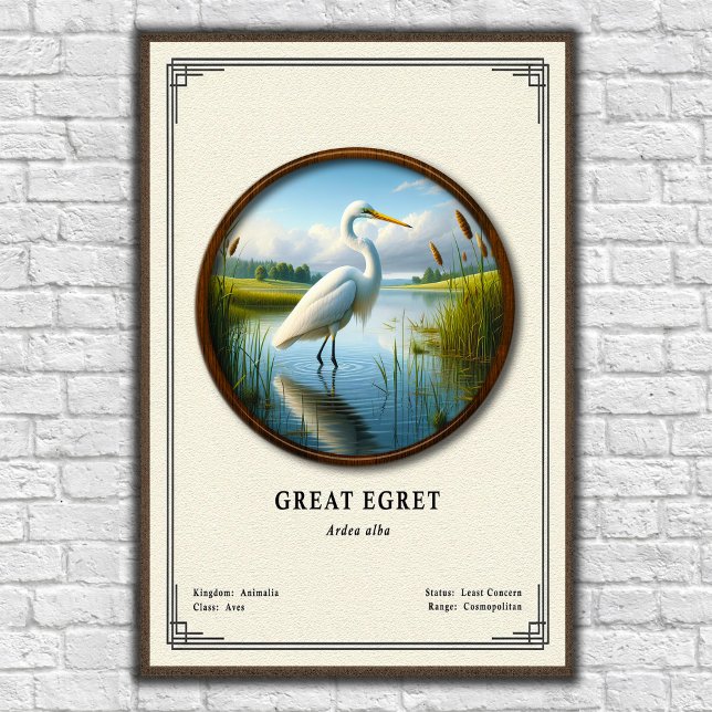 Poster Série de Zoologia da Grande Garça (Criador carregado)
