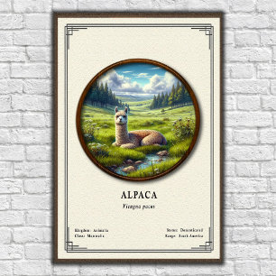 Poster Série de Zoologia de Alpaca