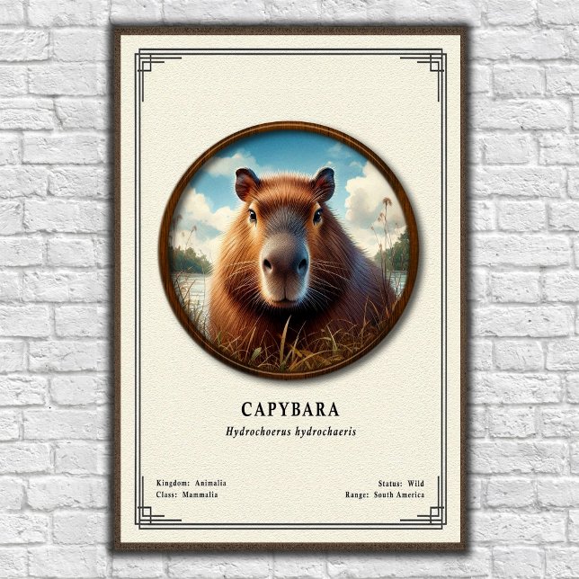 Poster Série de Zoologia de Capivara (Criador carregado)