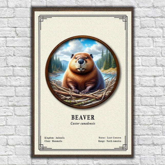 Poster Série de Zoologia de Castores (Criador carregado)