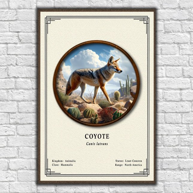 Poster Série de Zoologia de Coyote (Criador carregado)