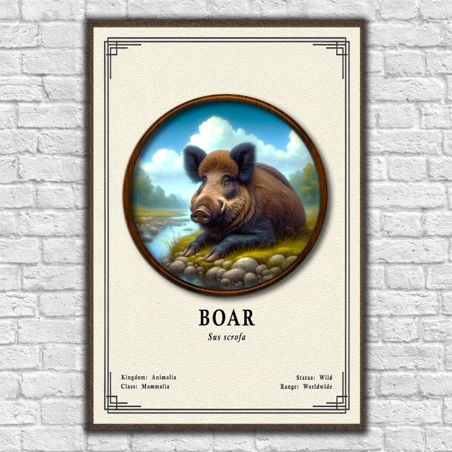 Poster Série de Zoologia de Javali (Criador carregado)