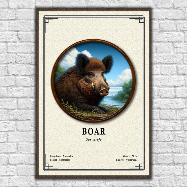 Poster Série de Zoologia de Javali (Criador carregado)
