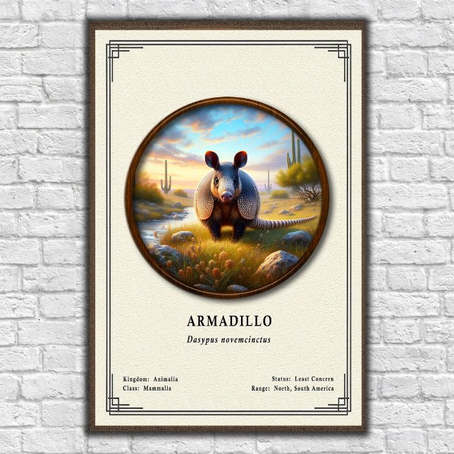 Poster Série de Zoologia de Tatu (Criador carregado)