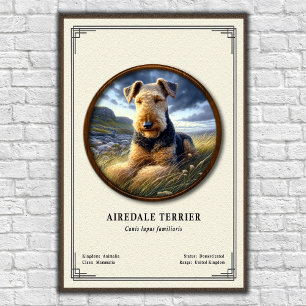 Poster Série de Zoologia do Airedale Terrier