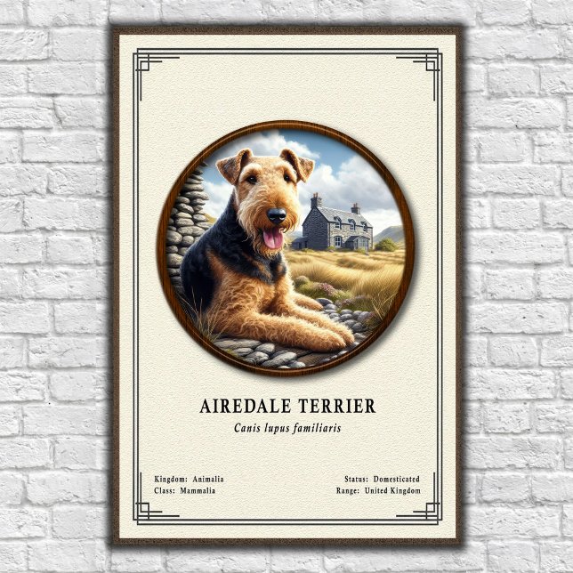 Poster Série de Zoologia do Airedale Terrier (Criador carregado)