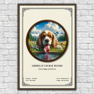 Poster Série de Zoologia do American Cocker Spaniel