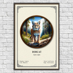 Poster Série de Zoologia do Bobcat