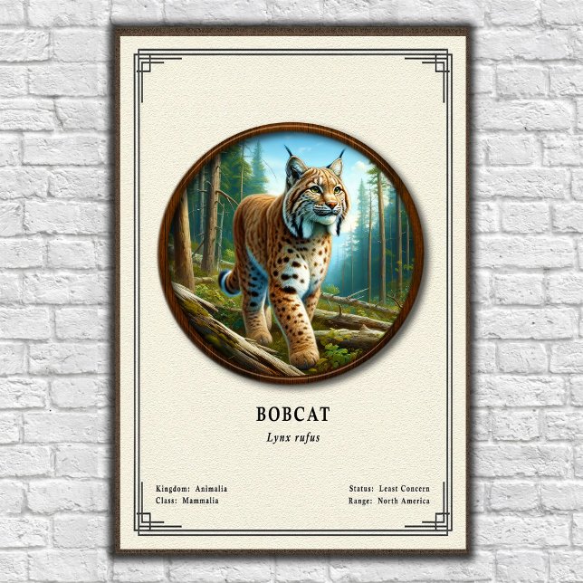 Poster Série de Zoologia do Bobcat (Criador carregado)