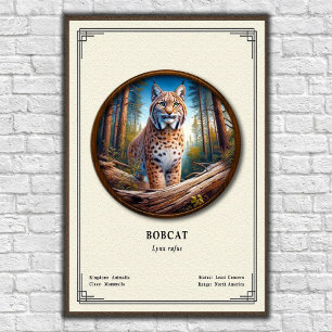 Poster Série de Zoologia do Bobcat